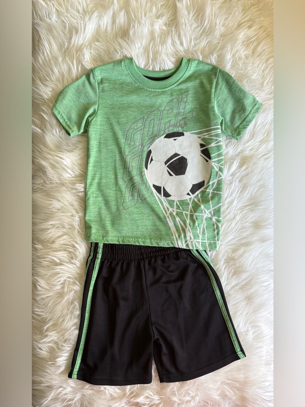 Soccer Print Shorts Set